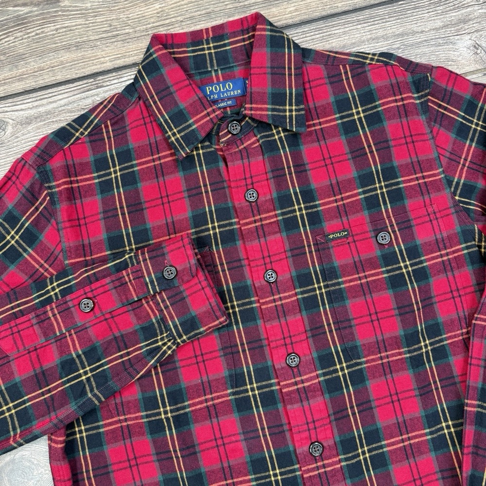 Polo Ralph Lauren Men's Classic Fit Workshirt Red Plaid Size‎ Small NWT